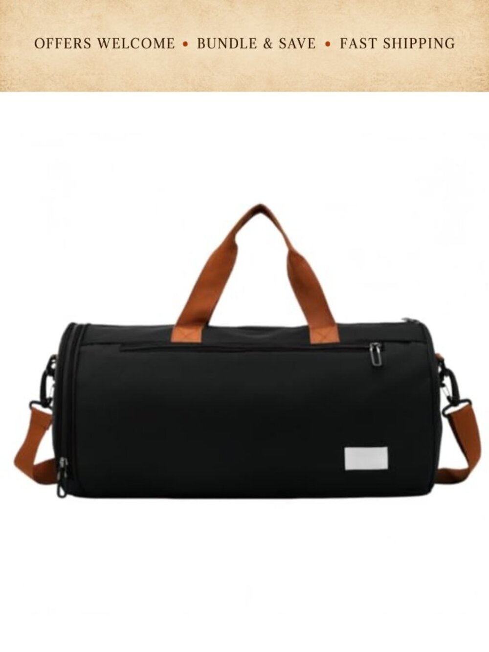 Gym Duffle Bag Oxford Cloth Weekender Carry-On with Shoes Compartment